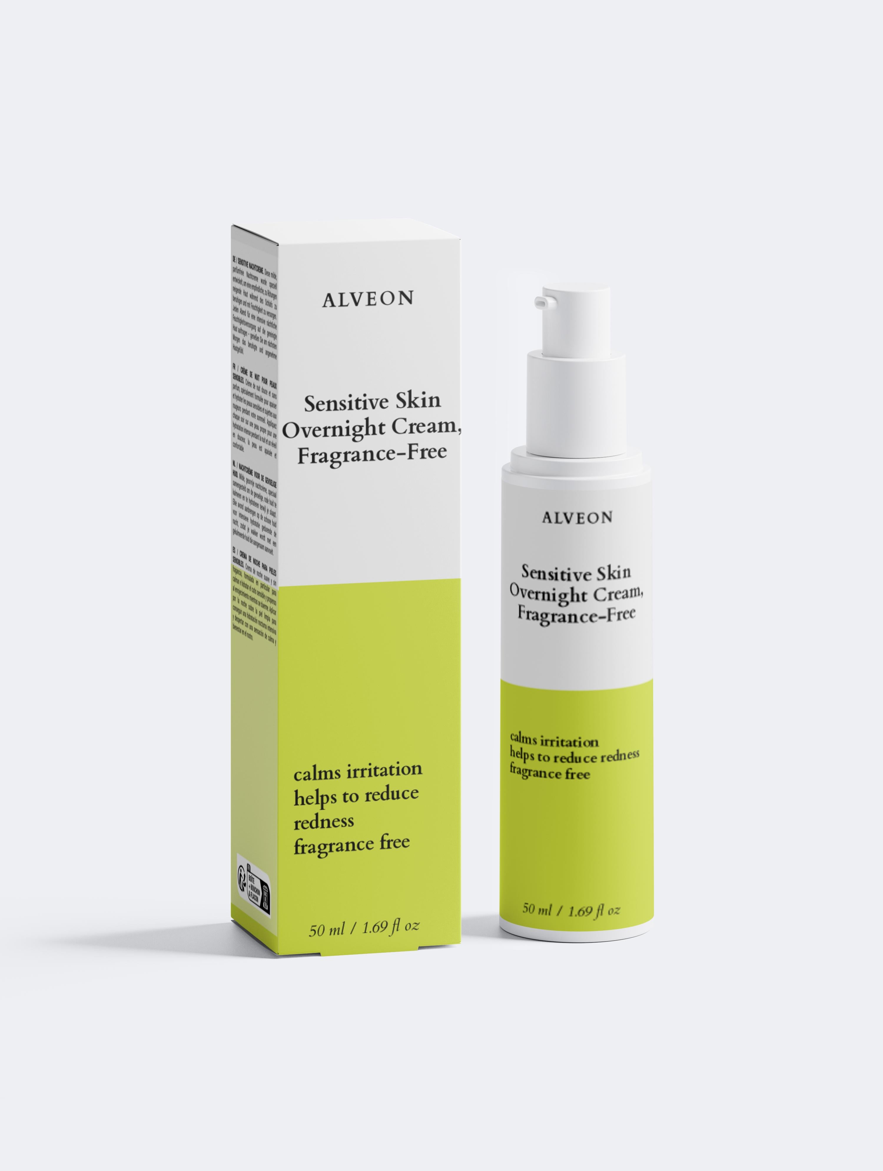 Sensitive Skin Overnight Cream, Fragrance-Free