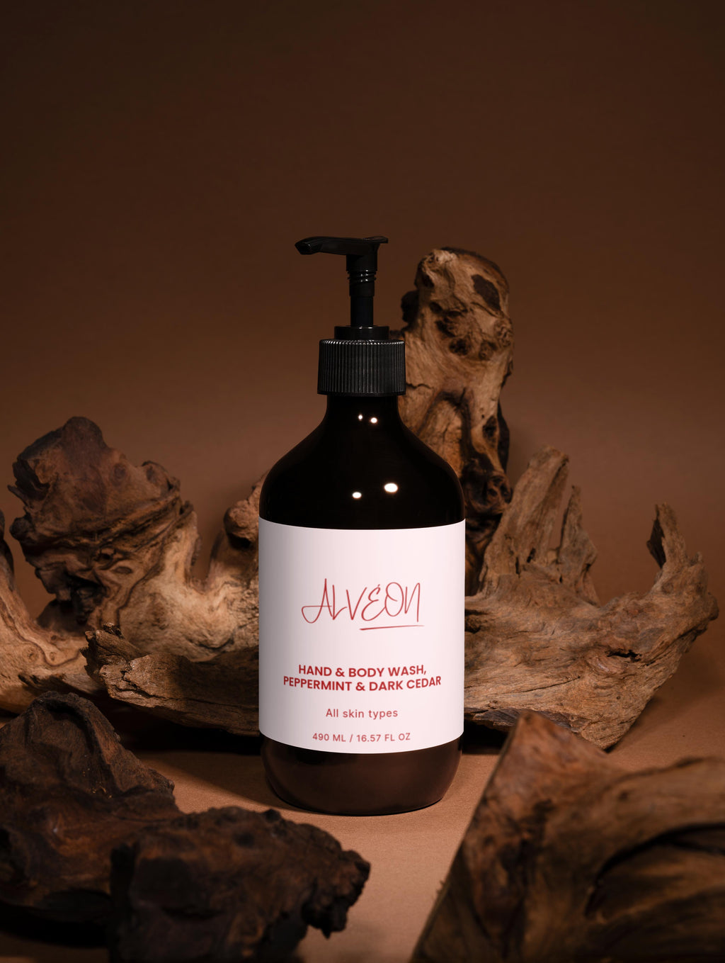 Hand & Body Wash, Peppermint & Dark Cedar